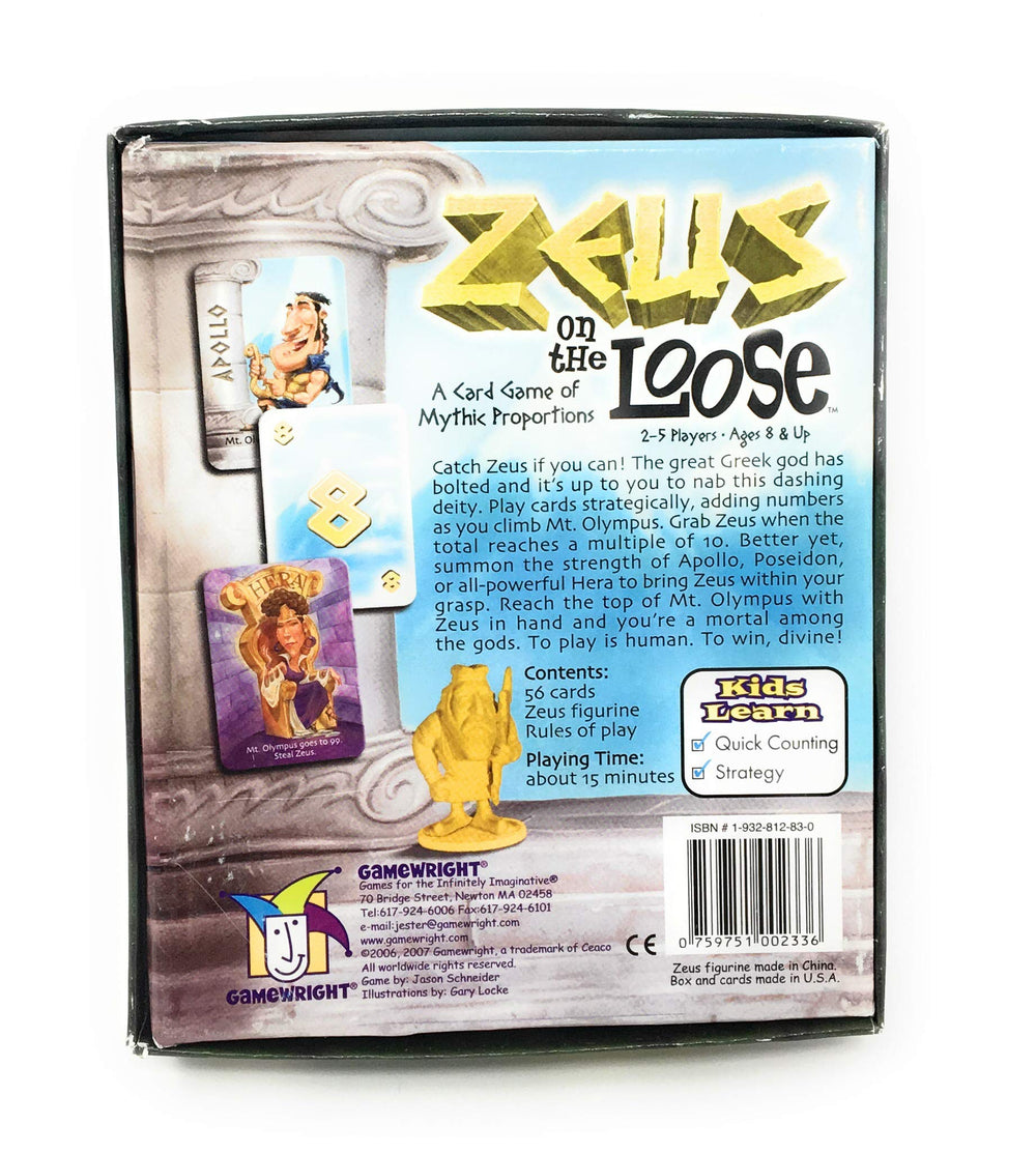 Gamewright Zeus on the Loose figurine, perfect for dramatic tabletop moments.