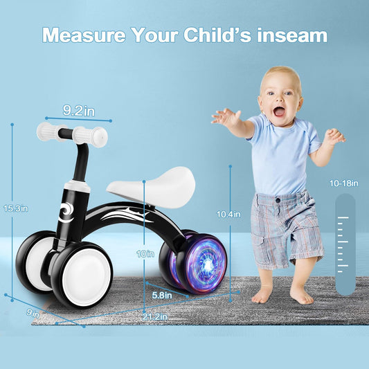 Gamfeiny balance bike with soft PU seat for comfortable rides