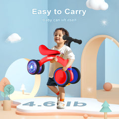 Gamfeiny carbon steel frame offers sturdy support for first rides.