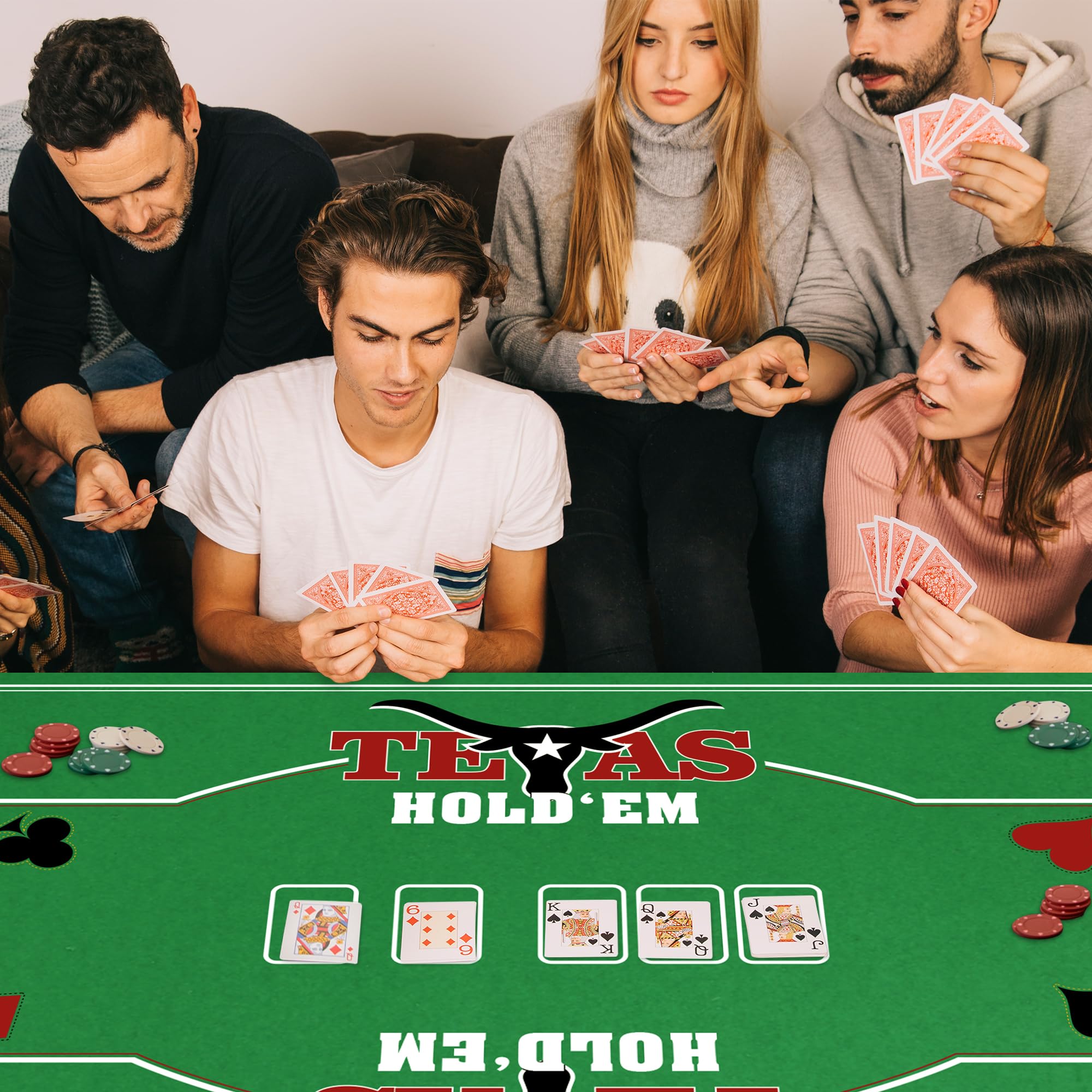 Gamie casino-theme decor mat elevates home game nights.