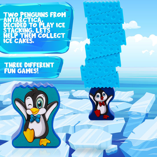 Gamie ice pieces stacking close-up for building skills.