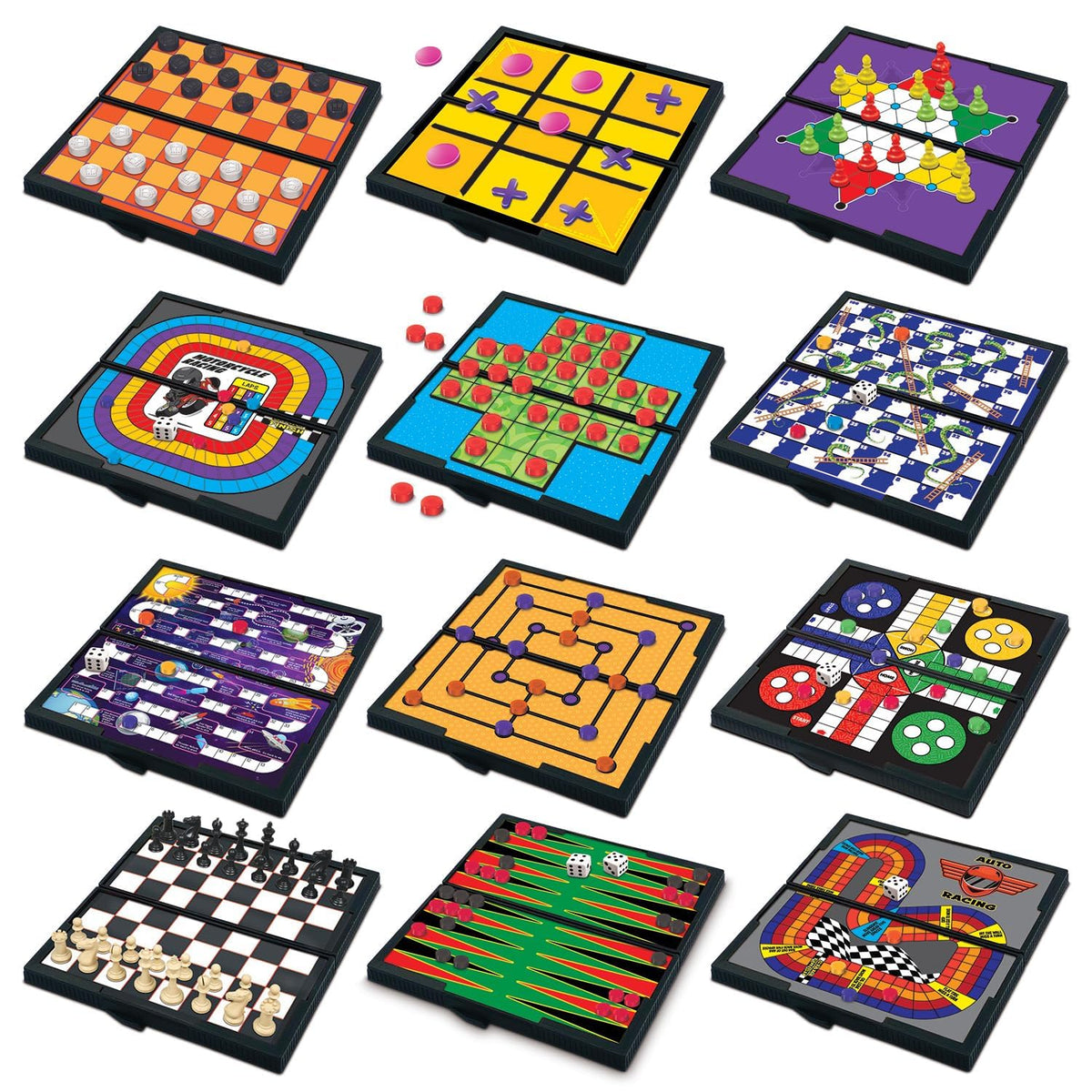 Gamie Magnetic Board travel games cover, showcasing the compact 5-inch kit for road trips