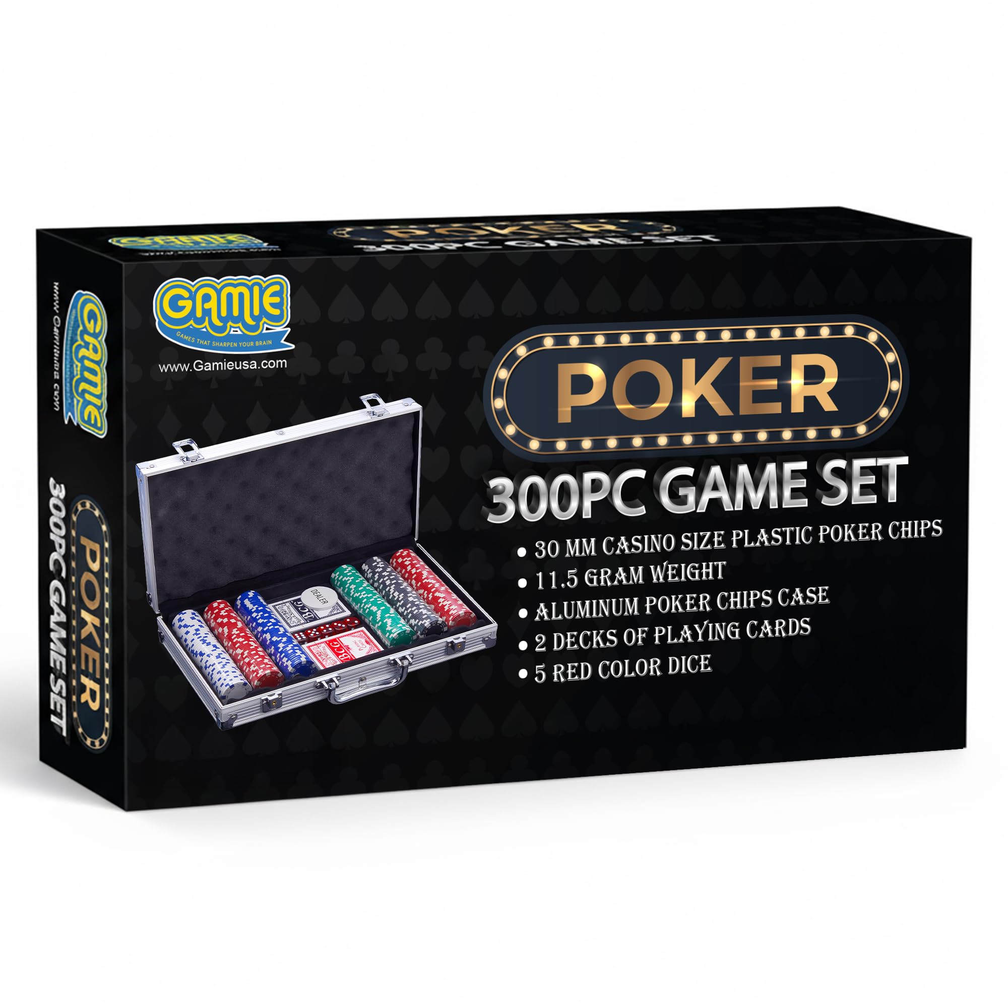 Gamie poker set gift packaging suitable for teens and adults