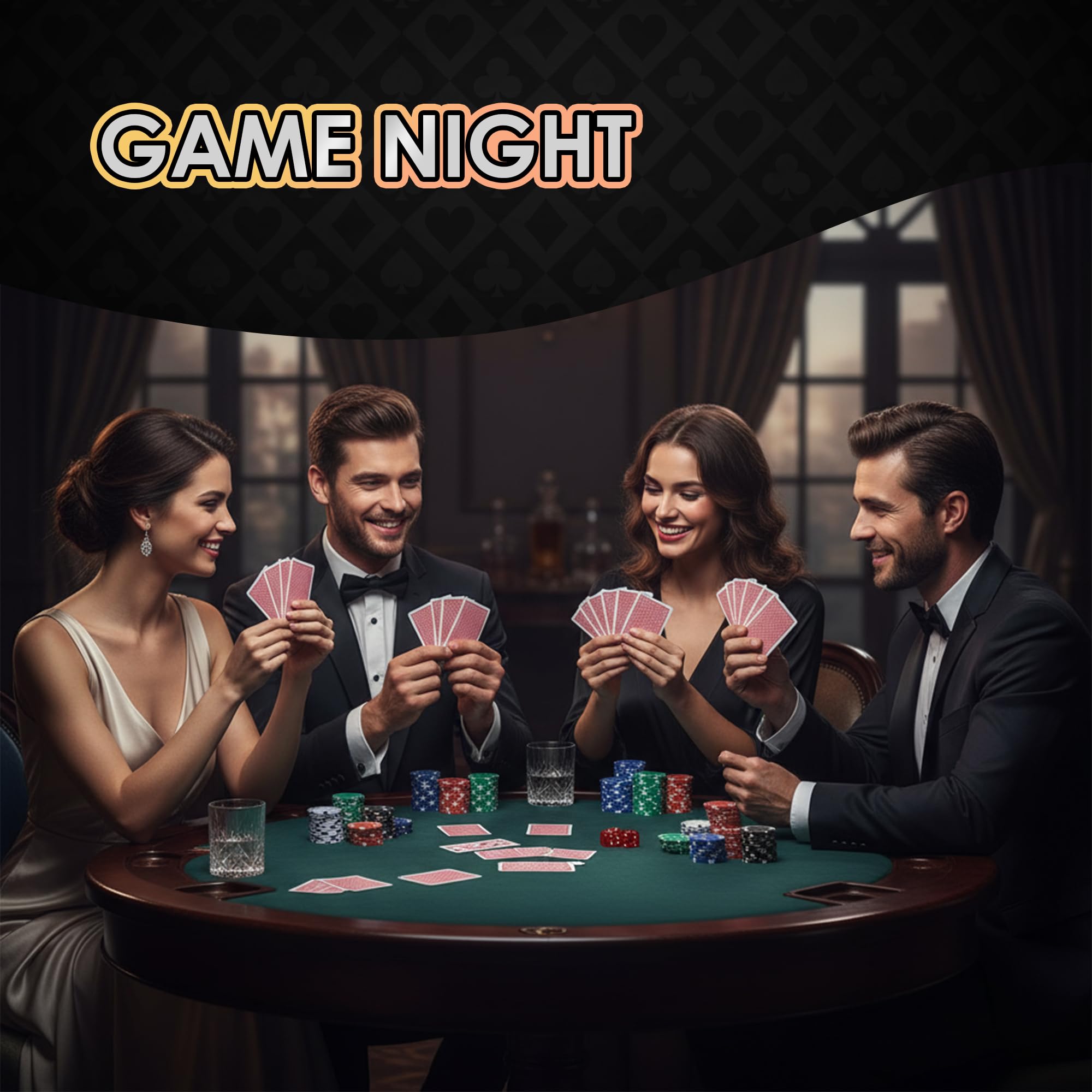 Gamie poker set open case interior displaying organized layout