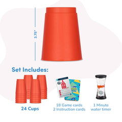 Gamie portable stack cups design easy to take on the go.