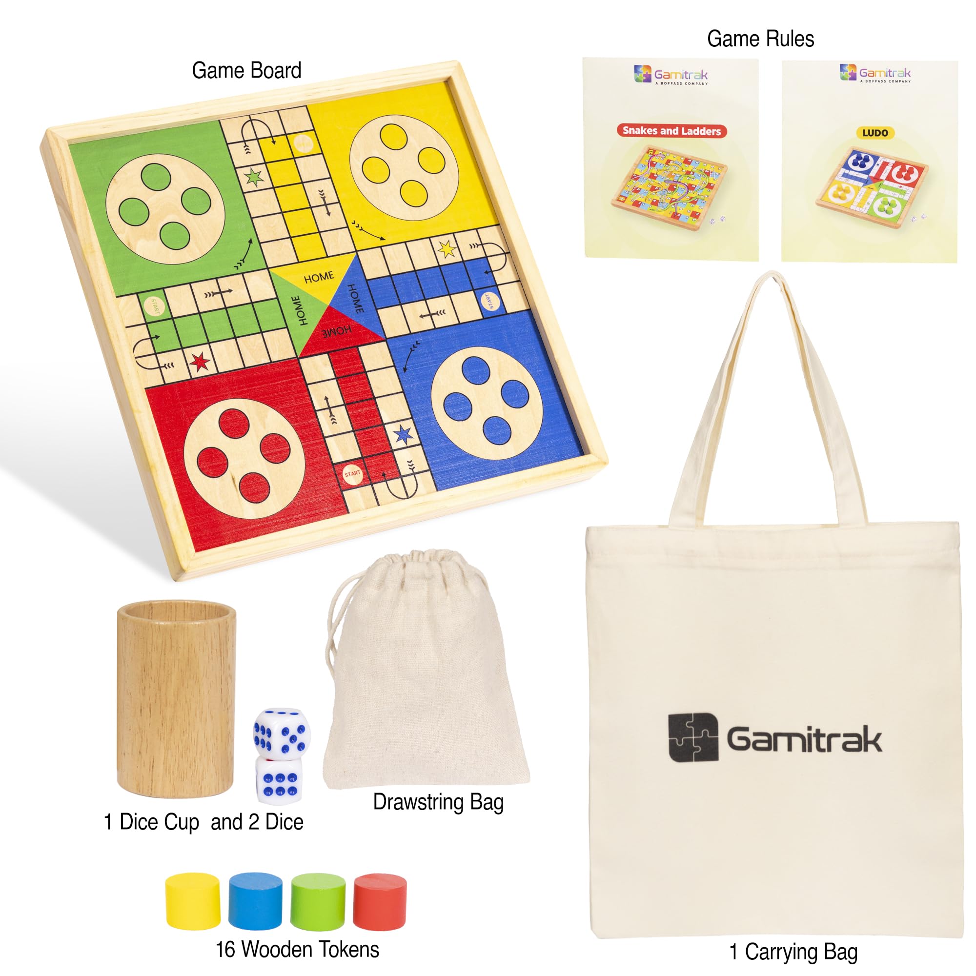 Gamitrak colorful tokens for easy piece tracking during play.