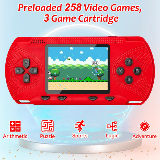 GAMPLAE hand-held side view highlights ergonomic grip and durable ABS shell for daily use.