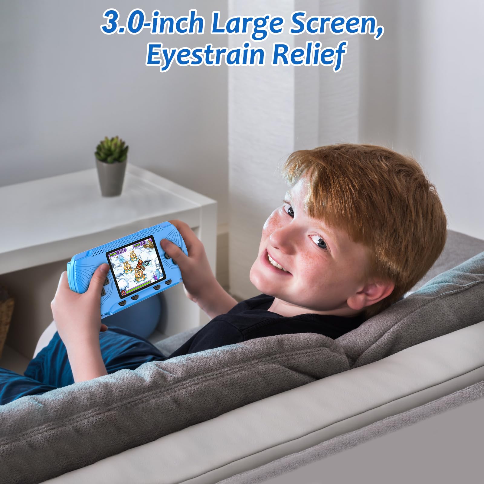 GAMPLAE built-in rechargeable battery supporting longer play on the go
