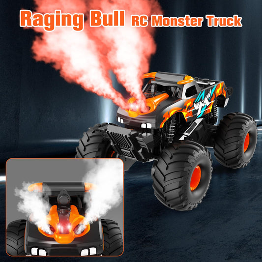 Gampop Monster Truck side view highlights durable tires for outdoor play.