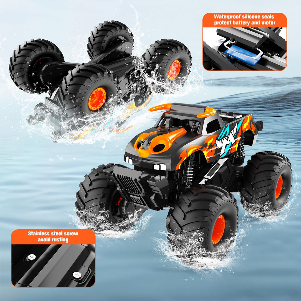 Gampop RC controller offers long-range 2.4GHz anti-interference for smooth races.