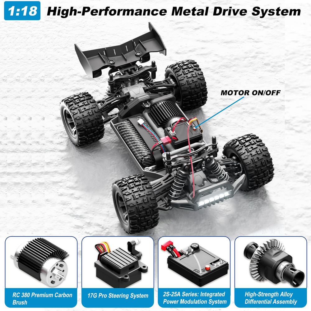 GAMRUXI reinforced aluminum frame highlights durable, crash-ready construction