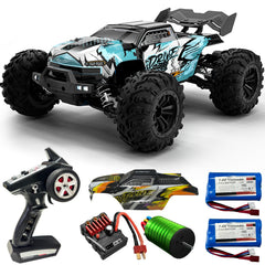 GAMRUXI 1:16 brushless RC car front view for high-speed off-road action