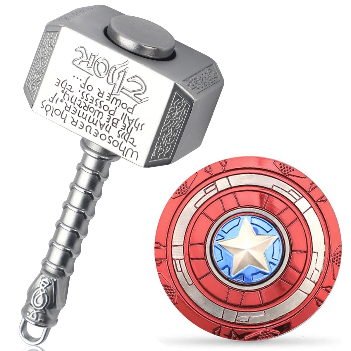 Gamtec mini hammer spinner with star for portable focus and stress relief on the go.