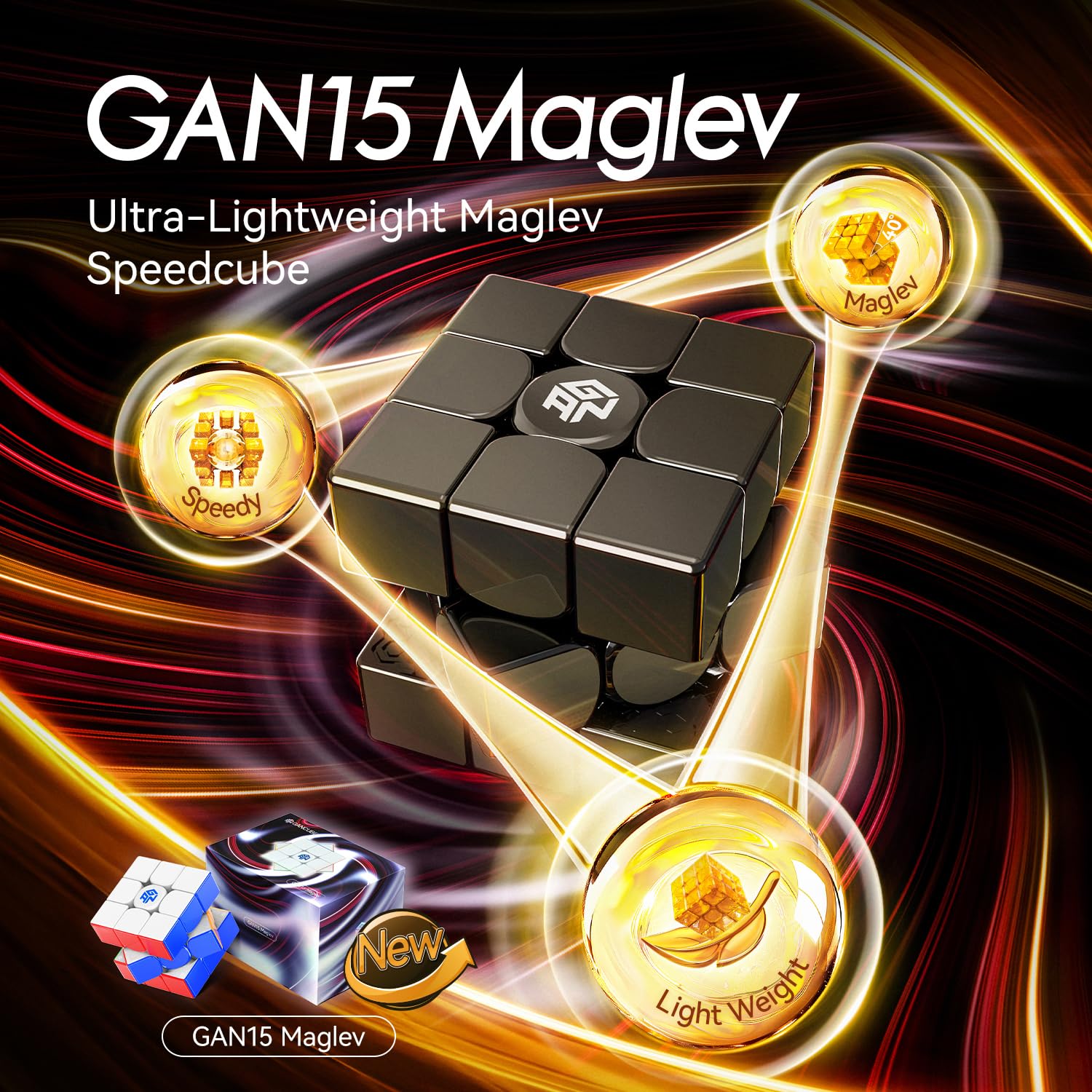 GAN 15 Maglev side view highlights slim profile for comfortable tricks