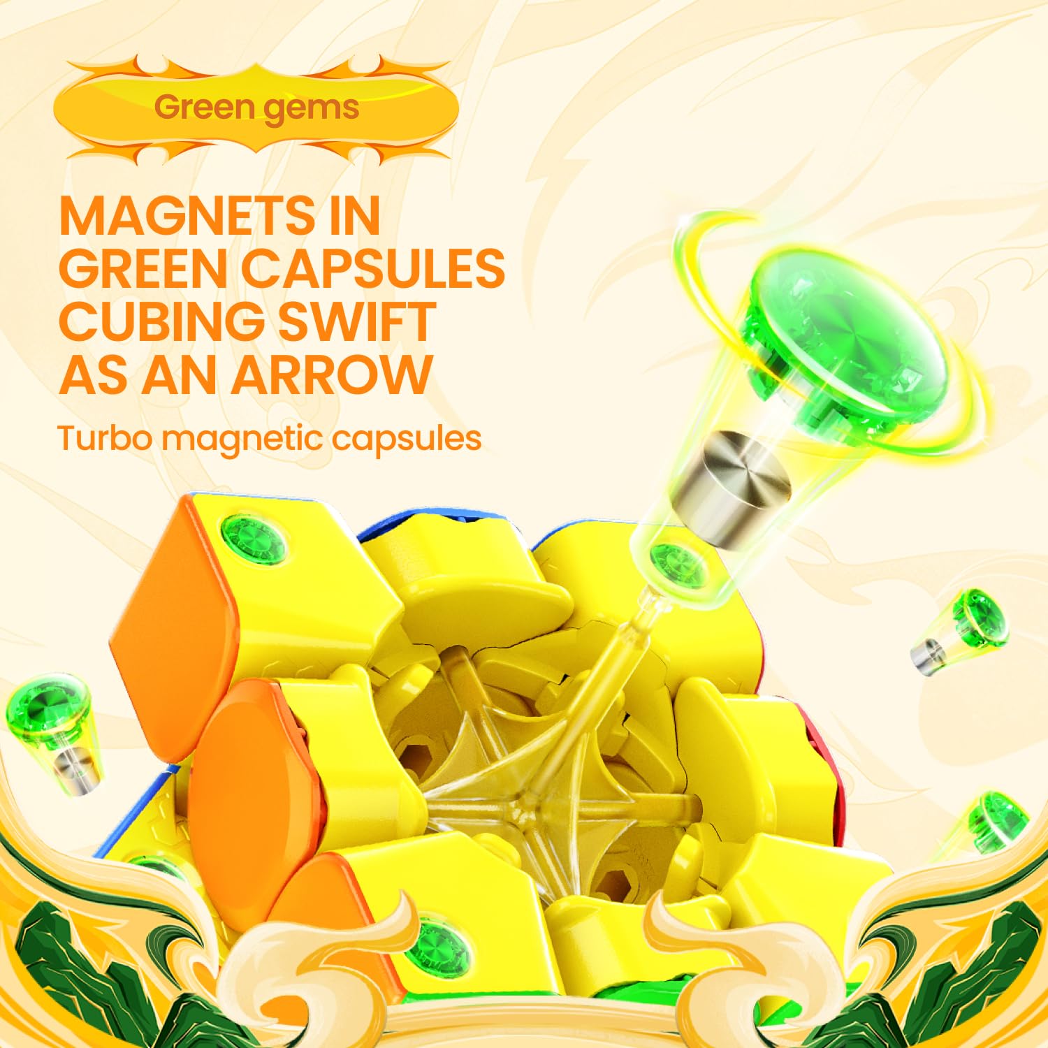 GAN 356 M E honeycomb inner surface reduces friction for smoother turns.