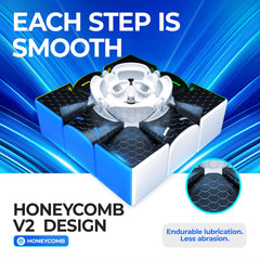 GAN 356 RS top view reveals honeycomb texture improving grip
