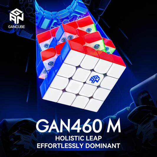 GAN 460 M V2 4x4 speed cube side view showing compact handling