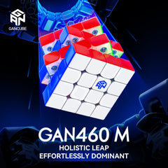 GAN 460 M V2 4x4 speed cube side view showing compact handling
