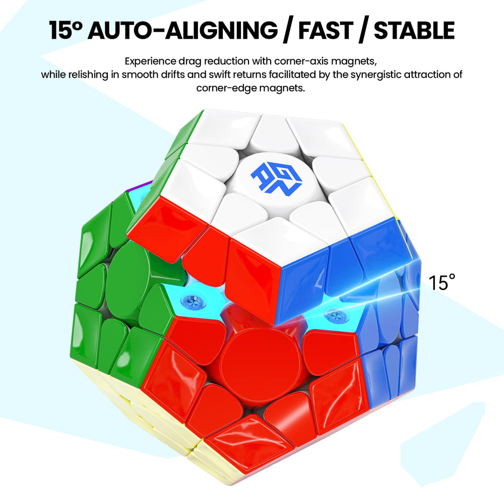 GAN Megaminx Maglev magnetic-core detail shows precision and stable returns