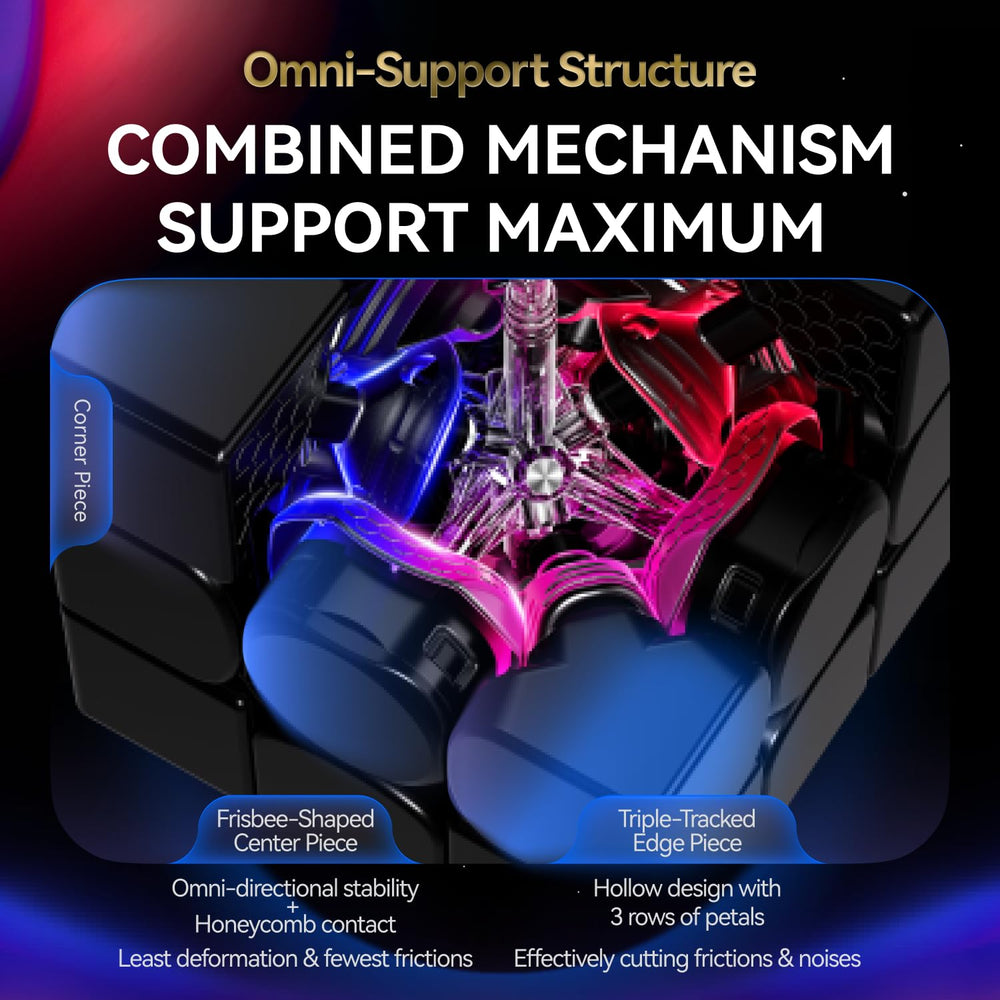 GAN 16 Maglev Max Omni-support illustrates frame stability during quick solves.