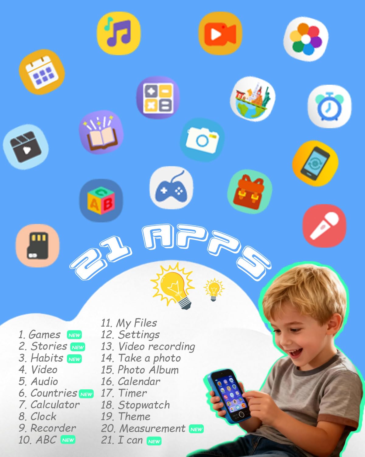 GANDASHI Headphone jack enables quiet focused learning or entertainment on the go.