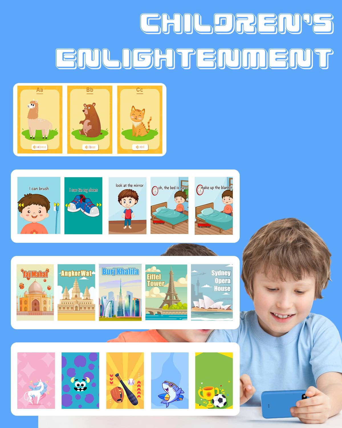 GANDASHI 10 fables and 23 buildings expand stories and world knowledge.