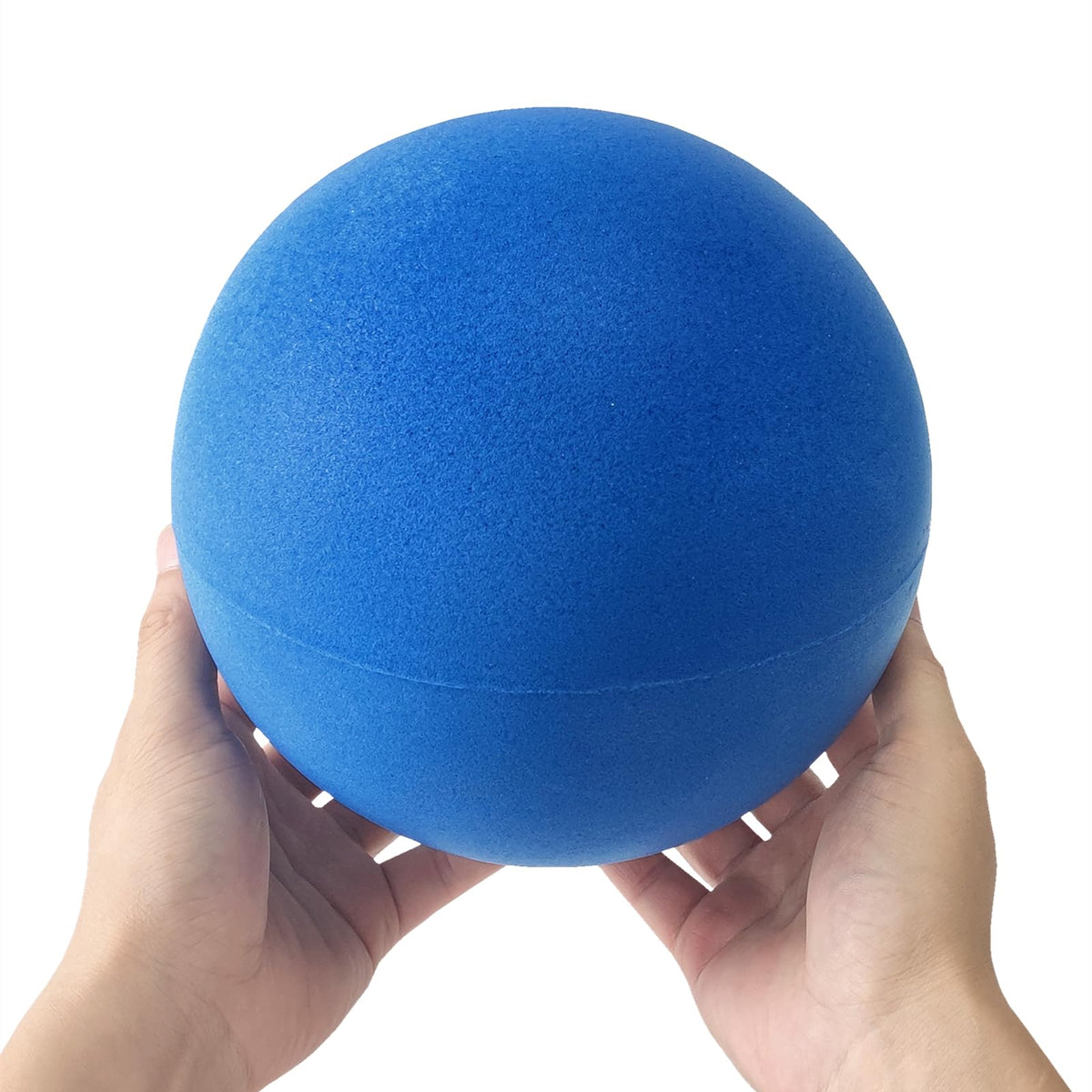 Ganjiang blue 7-inch soft foam ball with no-noise design for quiet indoor play.
