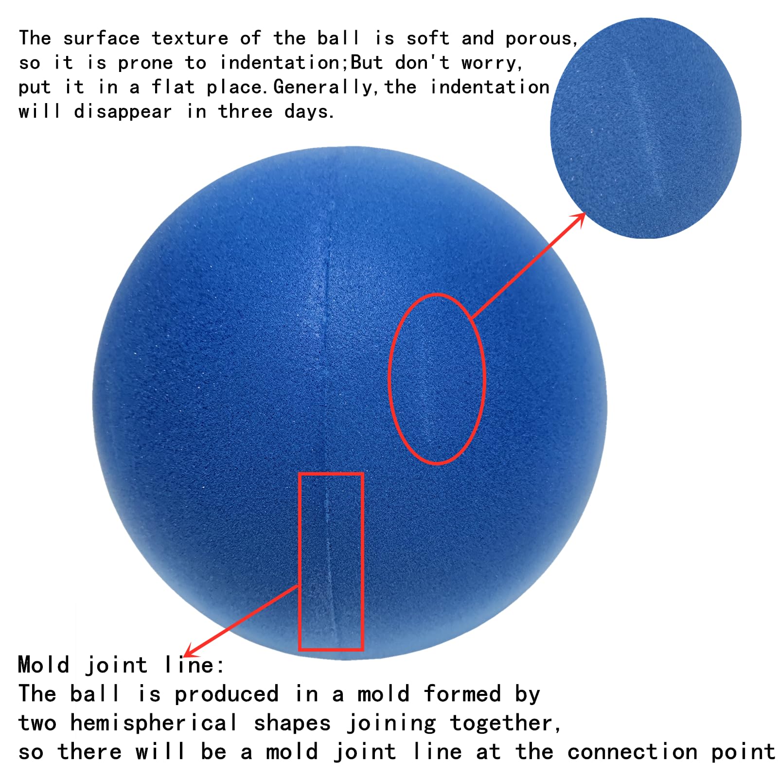 Ganjiang blue foam ball in indoor play setup for safe activity.