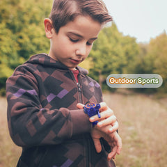 Gantan blue compact walkie talkie ideal for family outings.