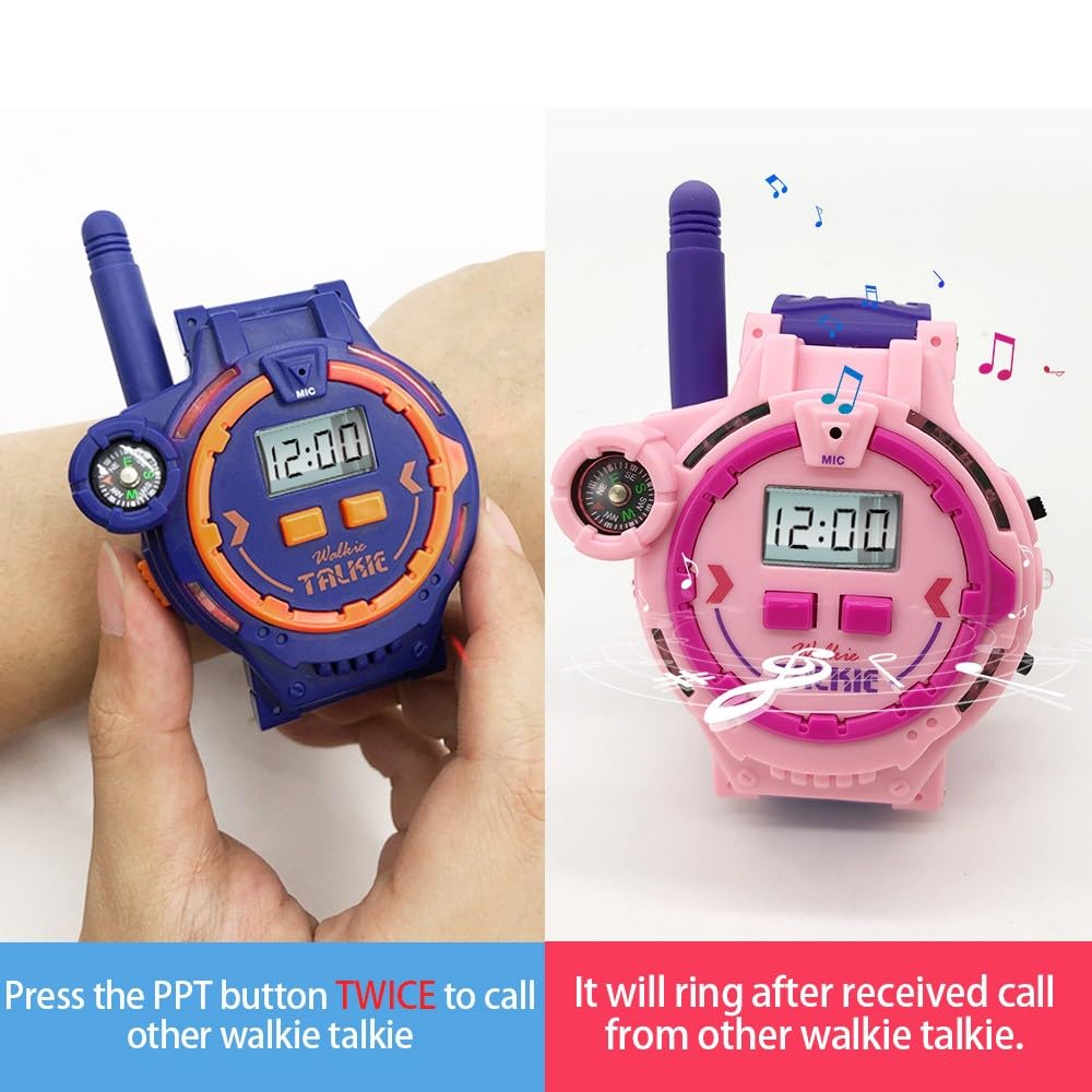 Gantan blue compass-equipped walkie talkie for outdoor navigation.