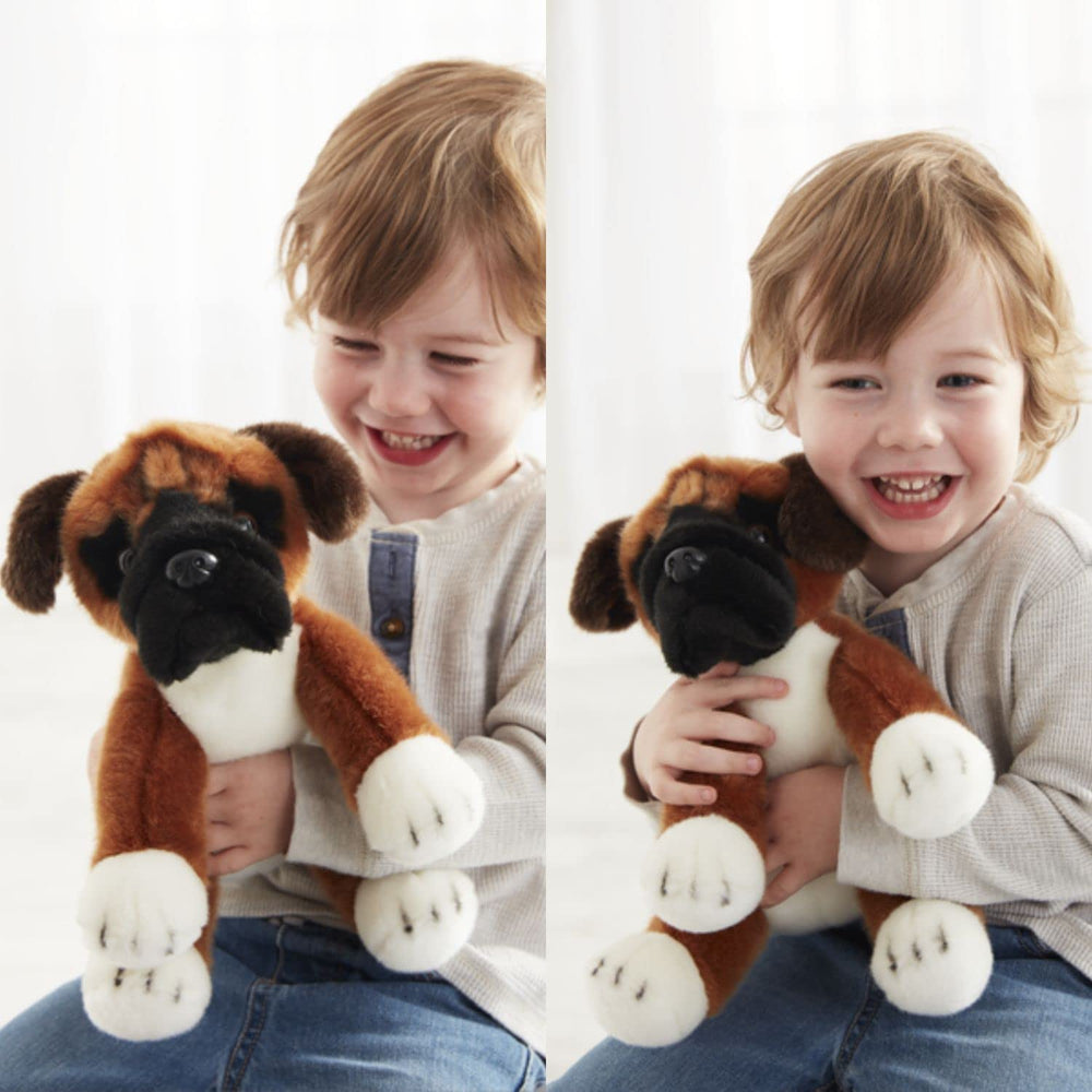 Ganz H14197 Heritage Boxer plush, side view, durable toy for hours of play.