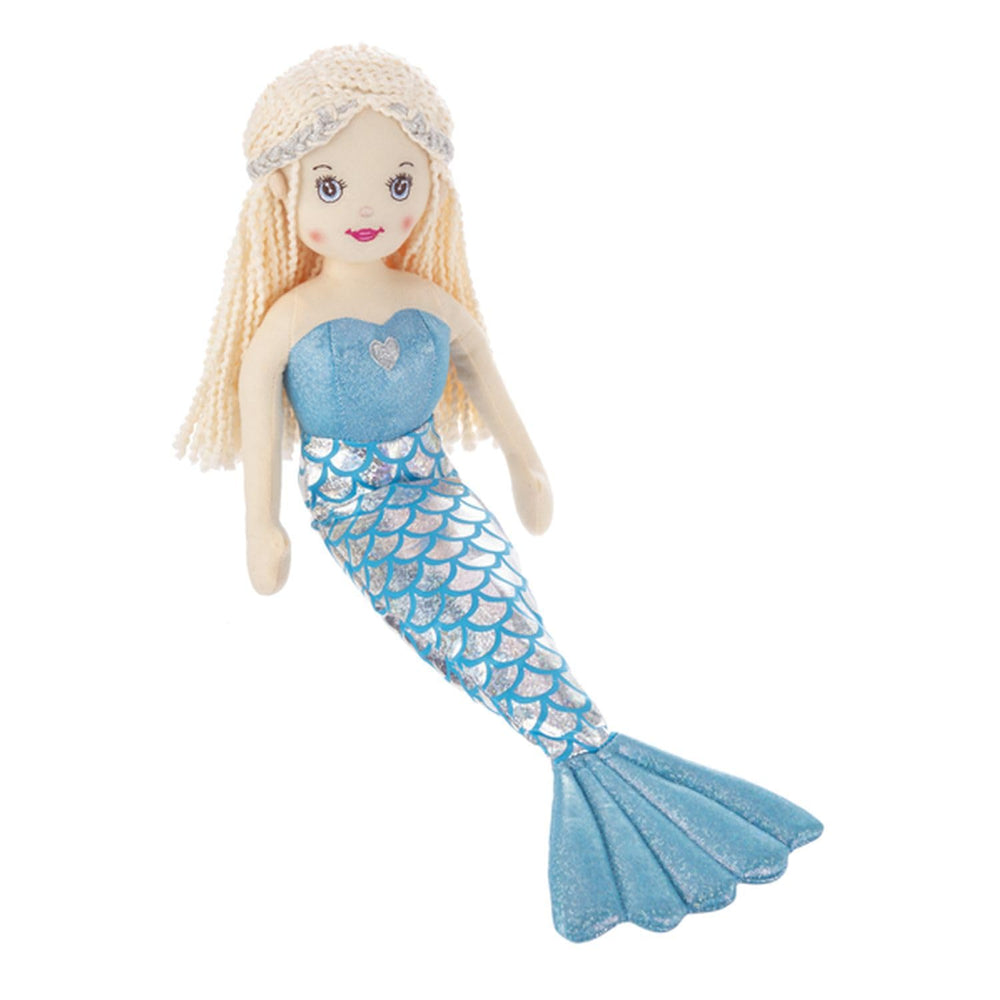Ganz Shimmer Cove Shelly mermaid plush with shimmering scales, ideal for imaginative play and bedtime snuggles.