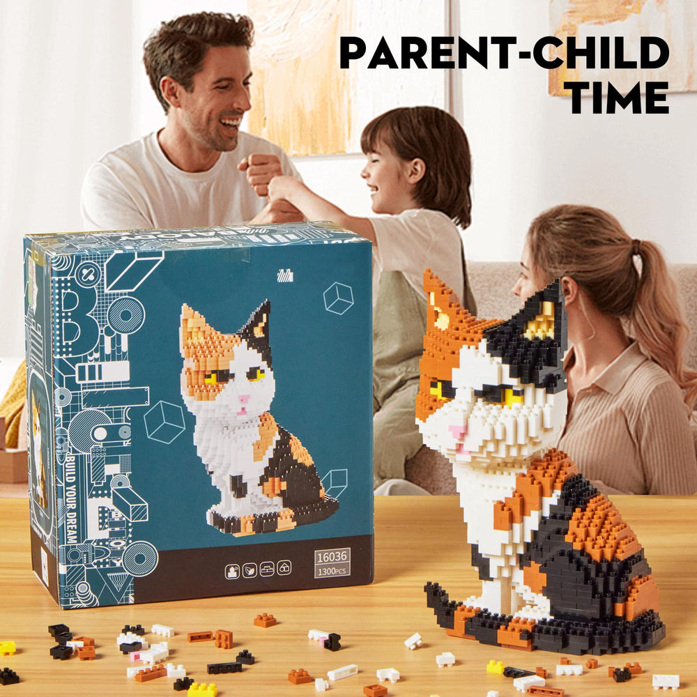 GaoDeBuChou Calico cat lifelike detail for realistic play and collection