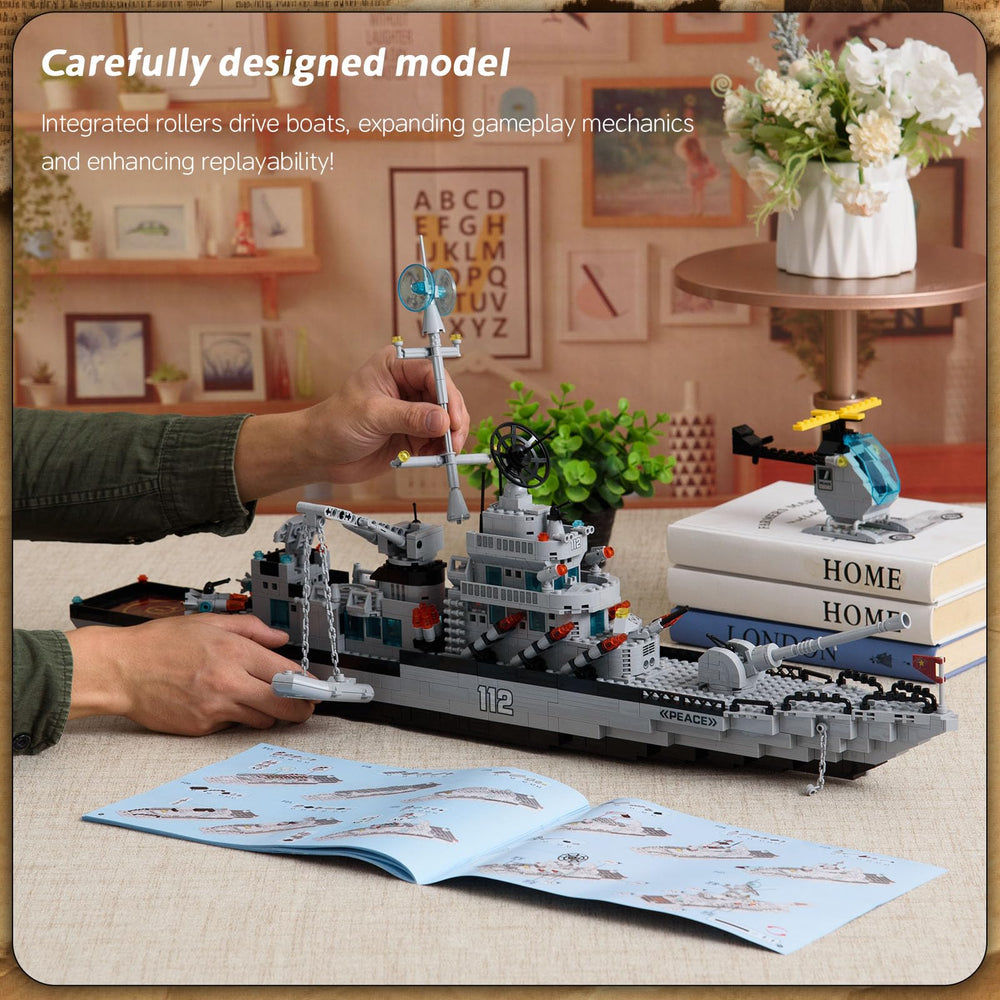 GaoDeBuChou WW2 battleship assembly-guide supports learners tackling complex builds.