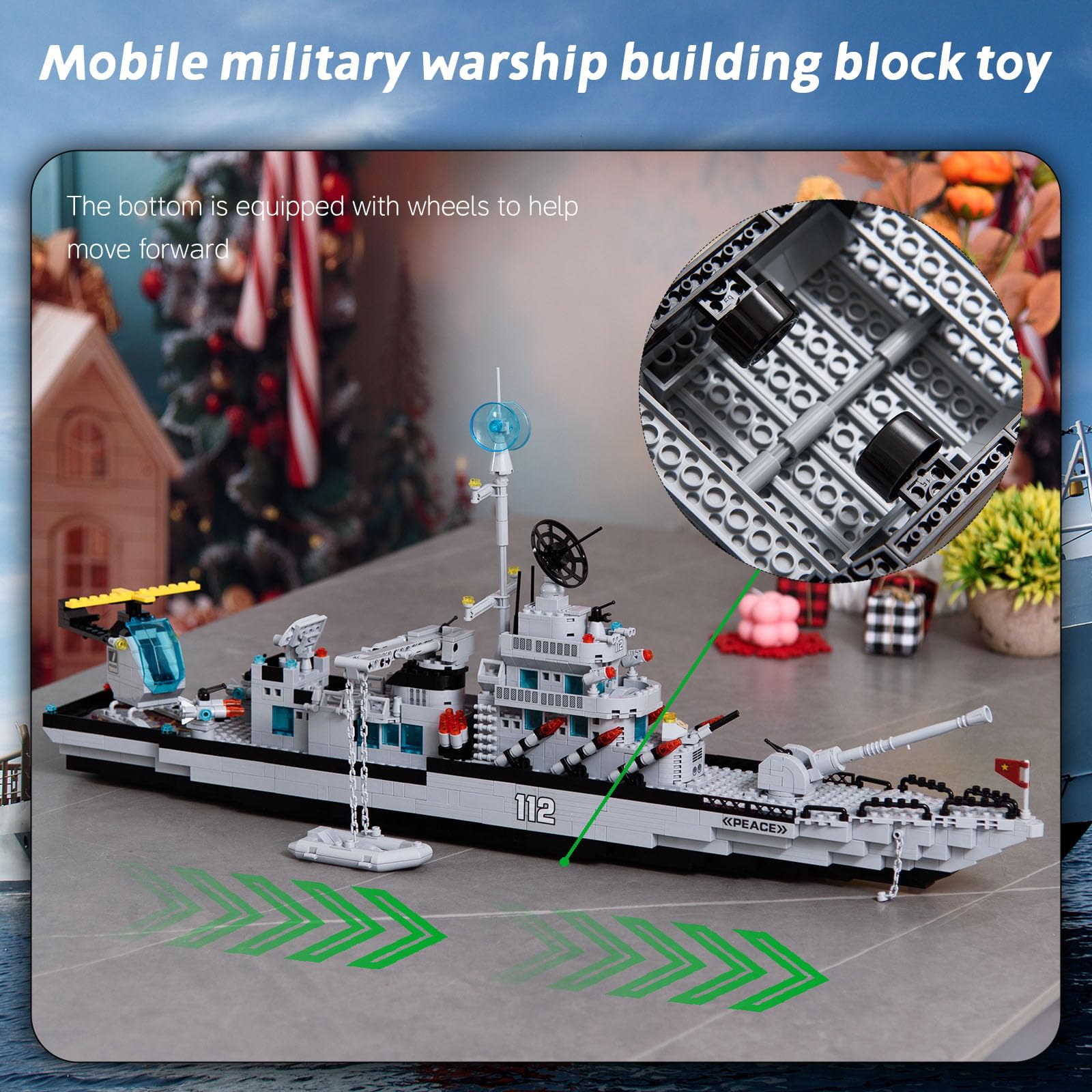 GaoDeBuChou WW2 battleship hull-detail highlights realism for display.