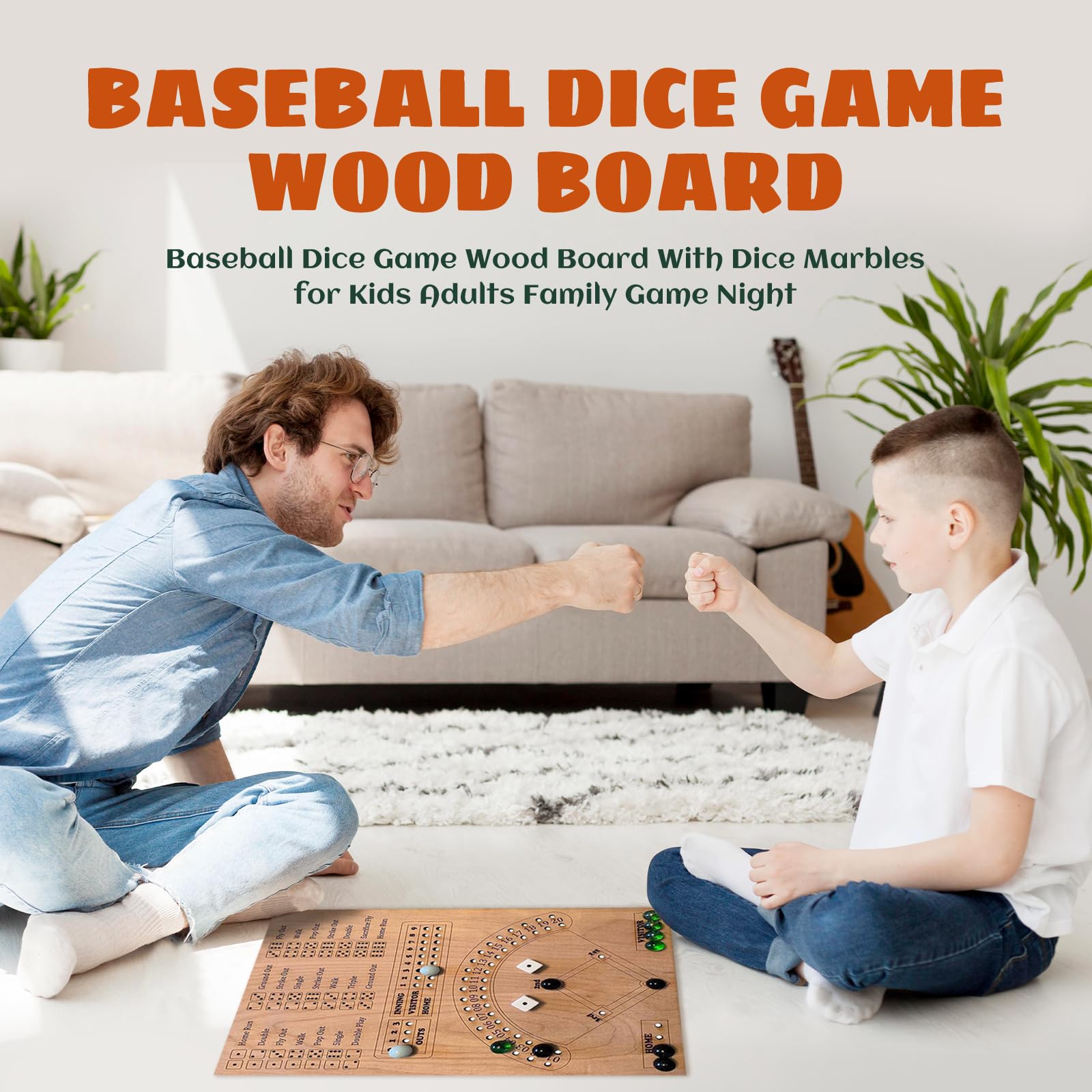 GAOMEIDA Baseball Dice Board Game dice in action for lively play