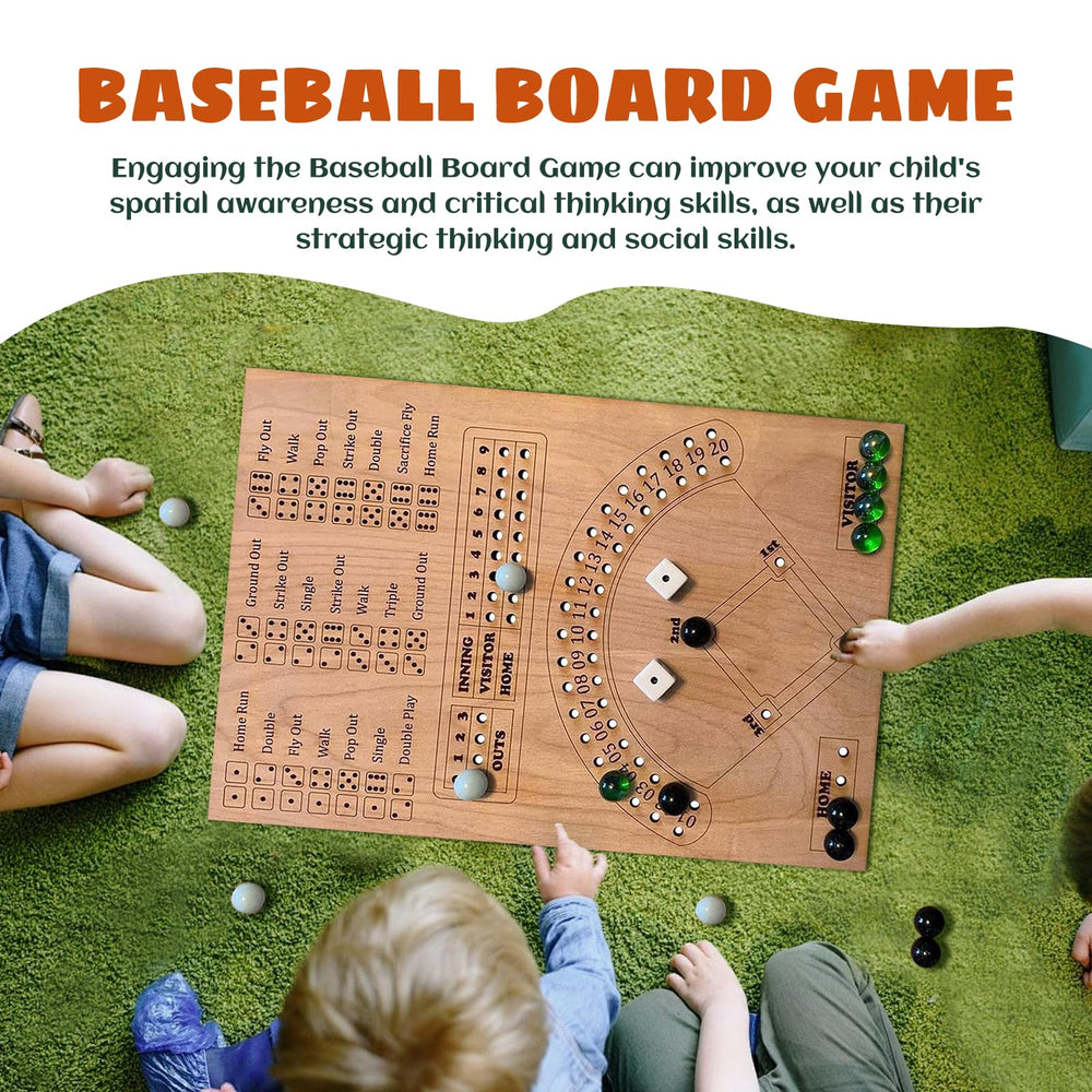 GAOMEIDA Baseball Dice Board Game on table during party night