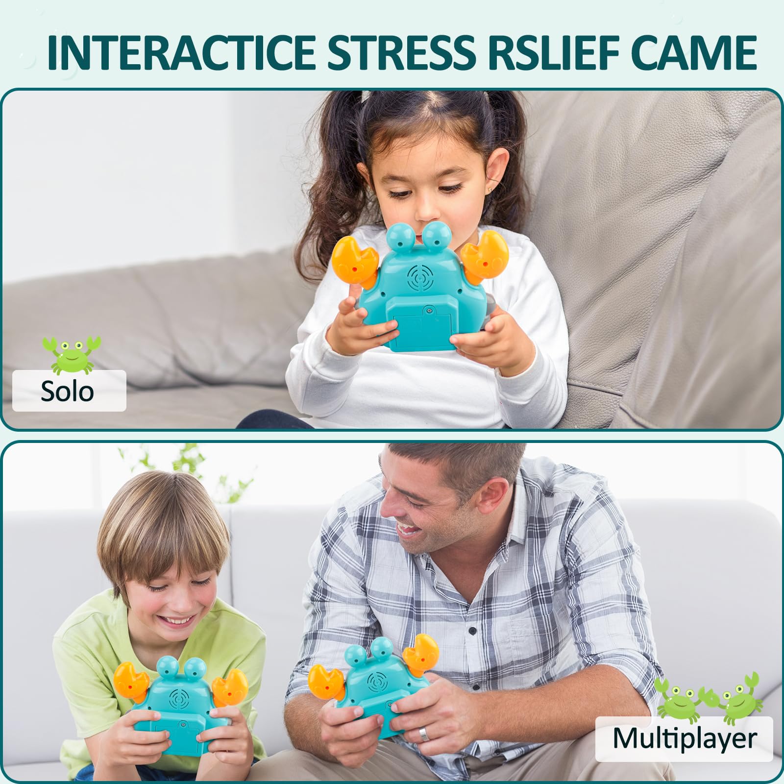 GAPER GO handheld sensory toy crab design supports calm focus during activities
