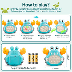 GAPER GO fast push game crab playset encourages quick reflexes and coordination