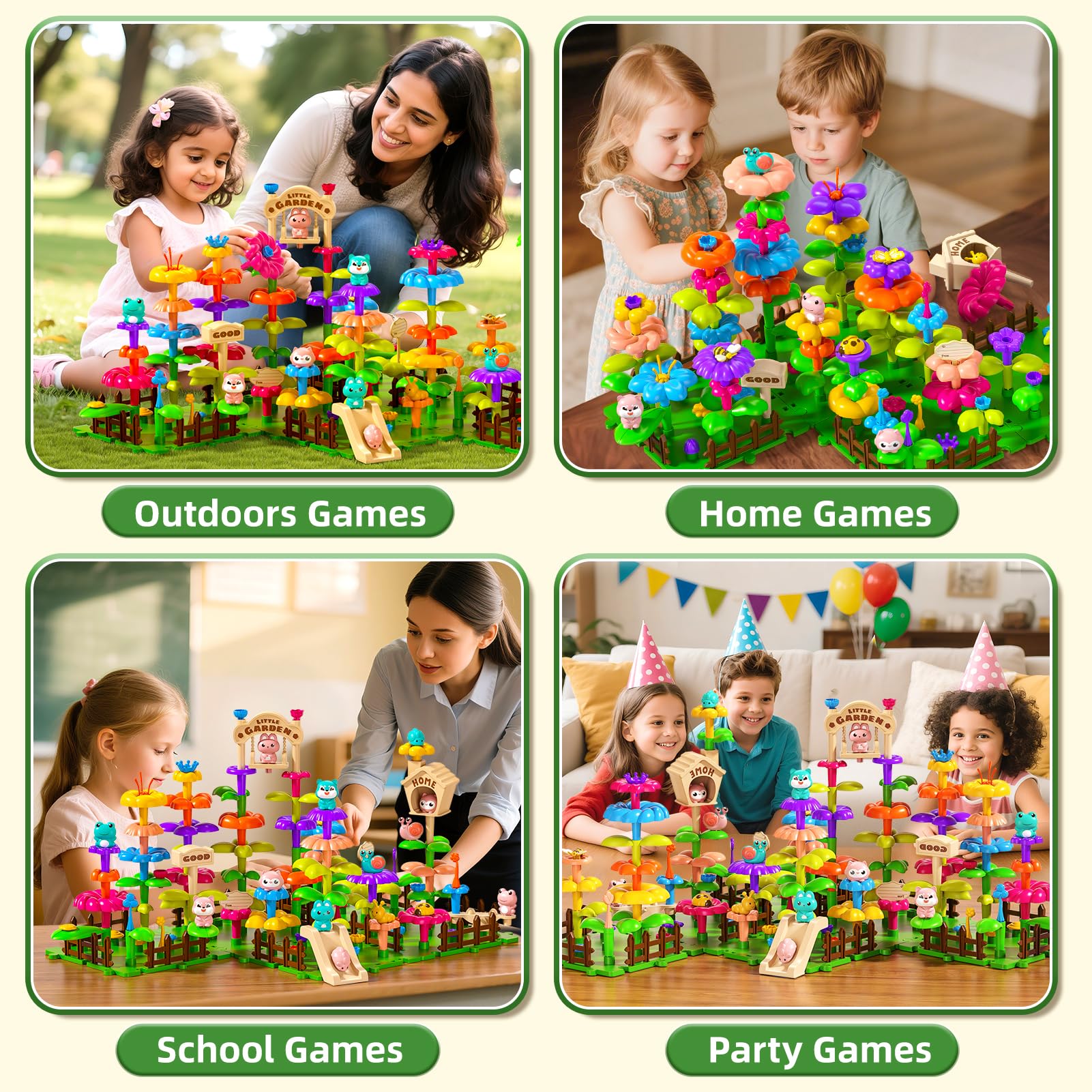 Garbo Star 145 Pcs Toddler Gardening Set realistic leaves add lifelike color