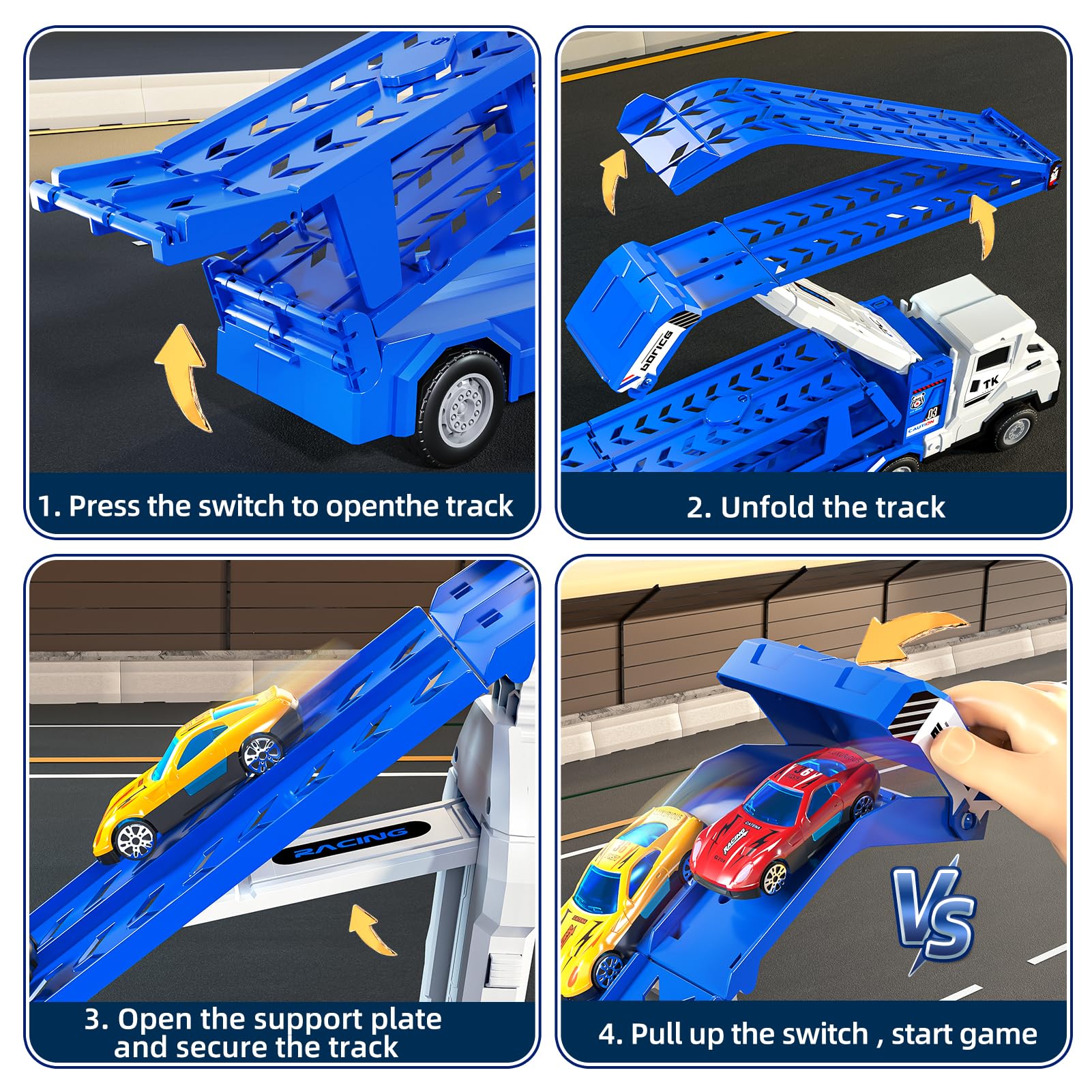 Garbo Star bright color finishes keep cars highly visible during races