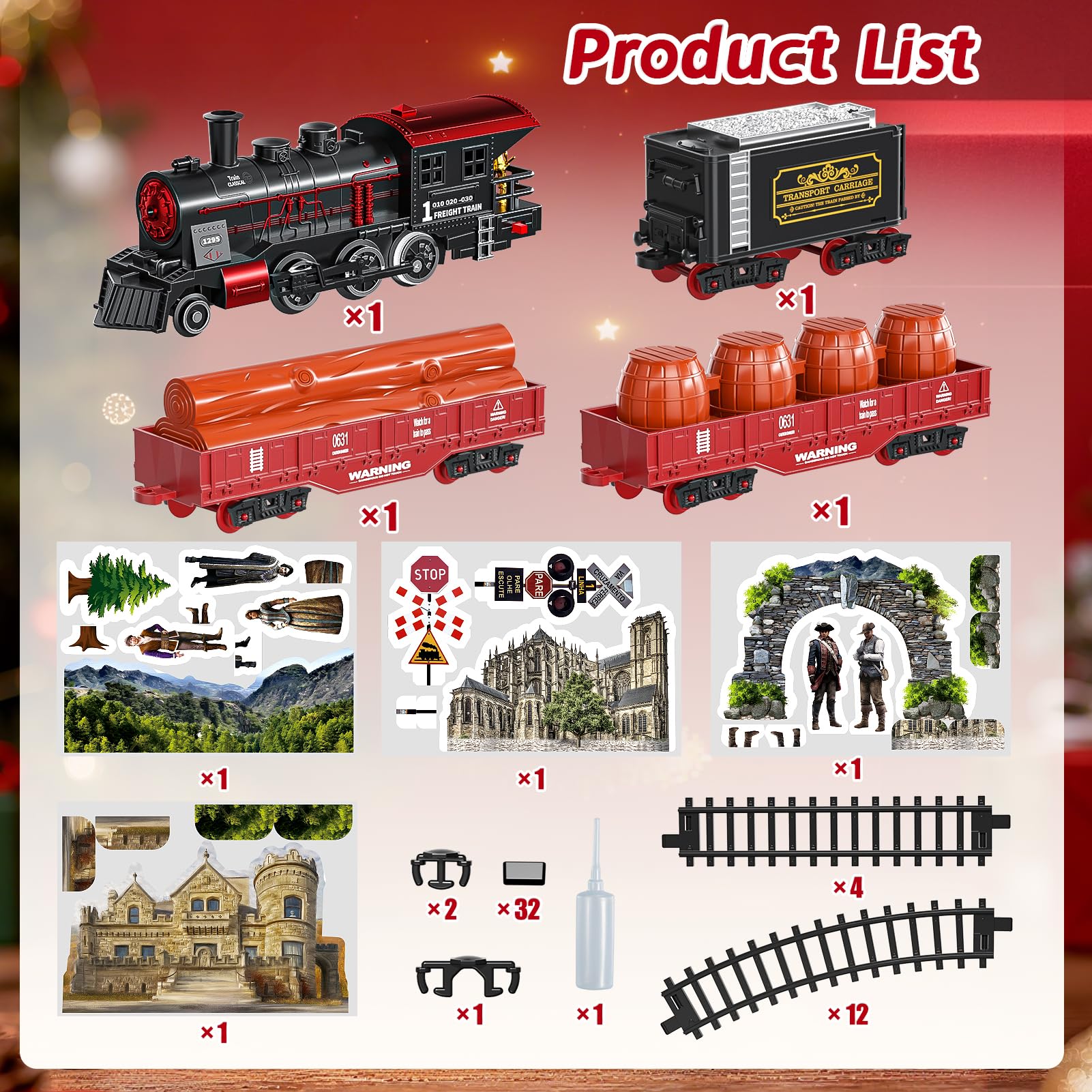 Garbo Star Christmas train with smoke and sound for immersive play