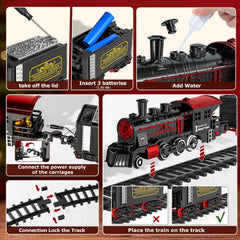 Garbo Star Christmas train track layout demonstrates simple circular and oval setups