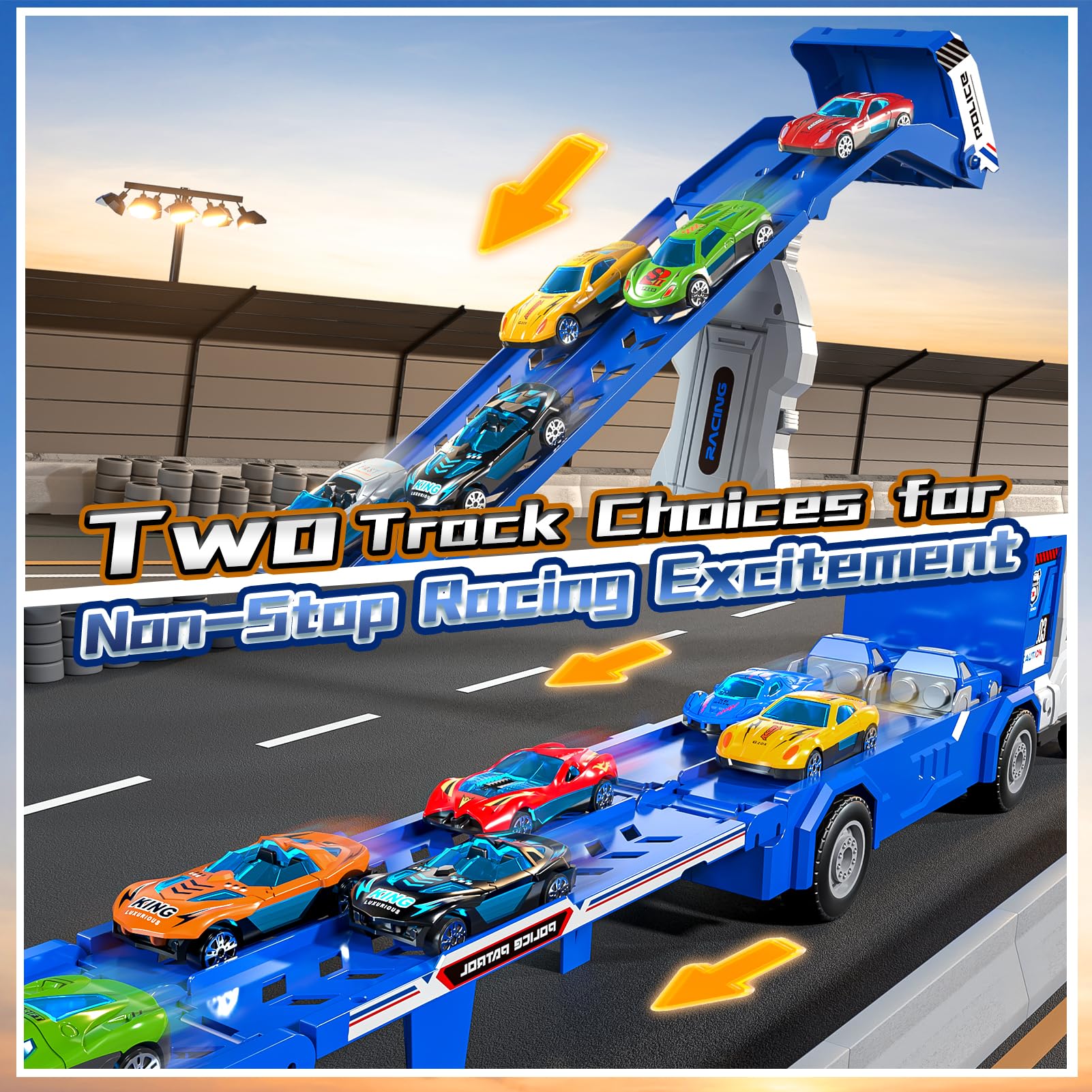 Garbo Star twelve-die-cast cars offer durable, high-quality play sessions