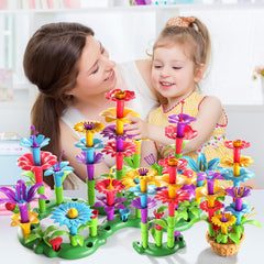 Garbo Star flower garden building set encourages imaginative play and decorative room accents.