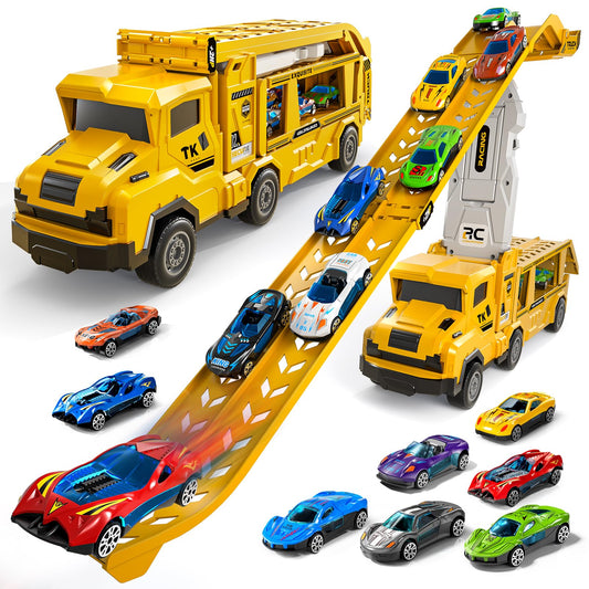 Garbo Star transport truck with dual-track design for thrilling racetrack play.
