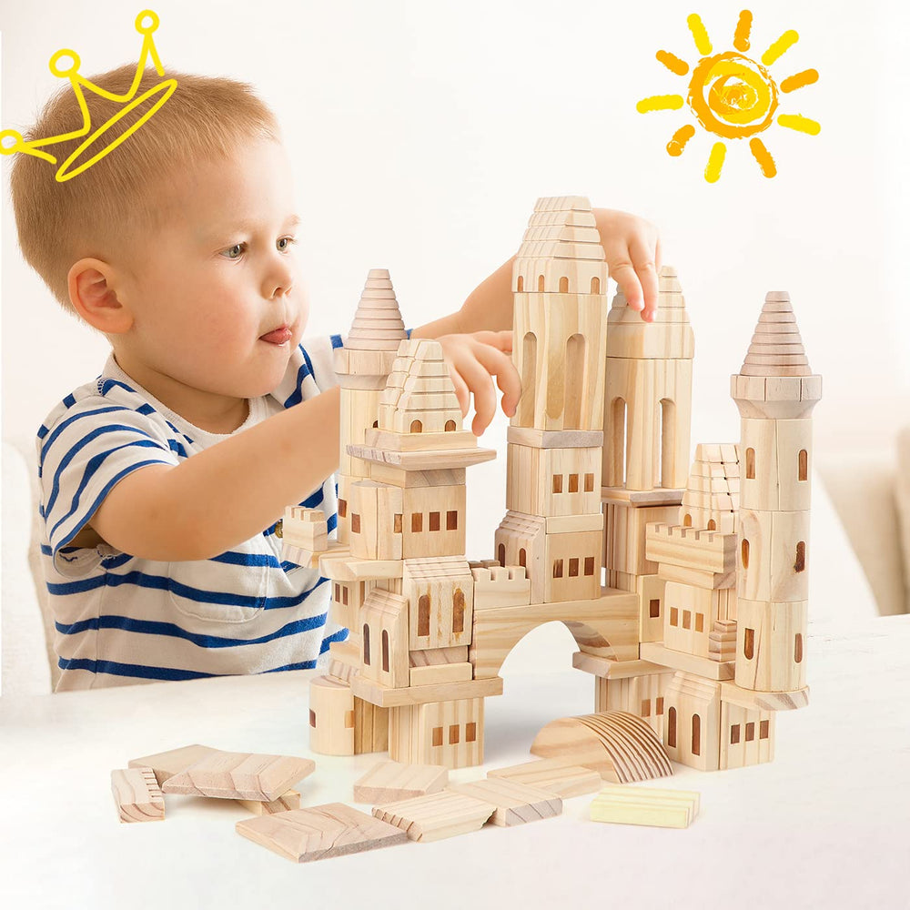 Garlictoys castle blocks inspire family play and parent-child bonding moments.