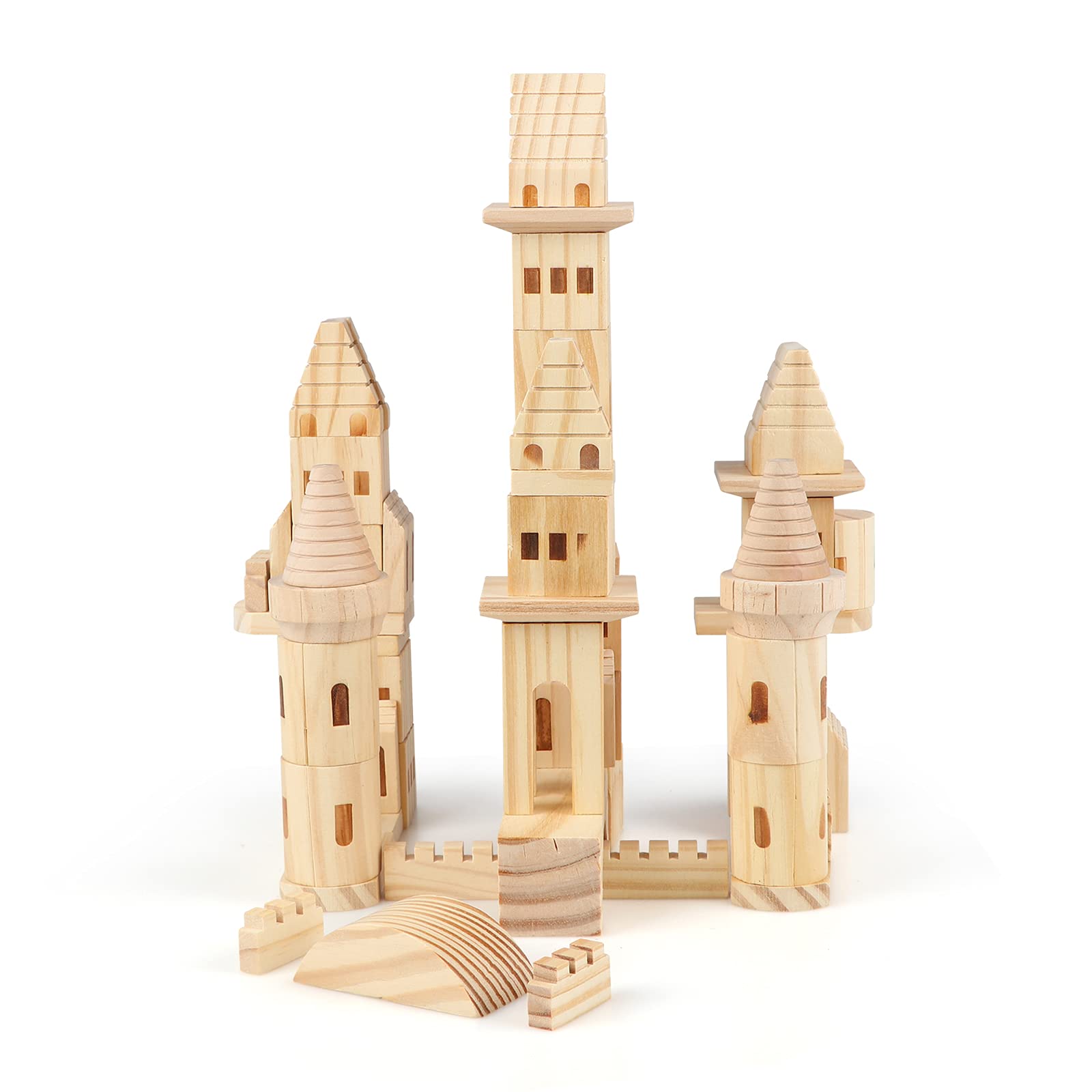 Garlictoys knights and princesses blocks promote imaginative roleplay and storytelling.