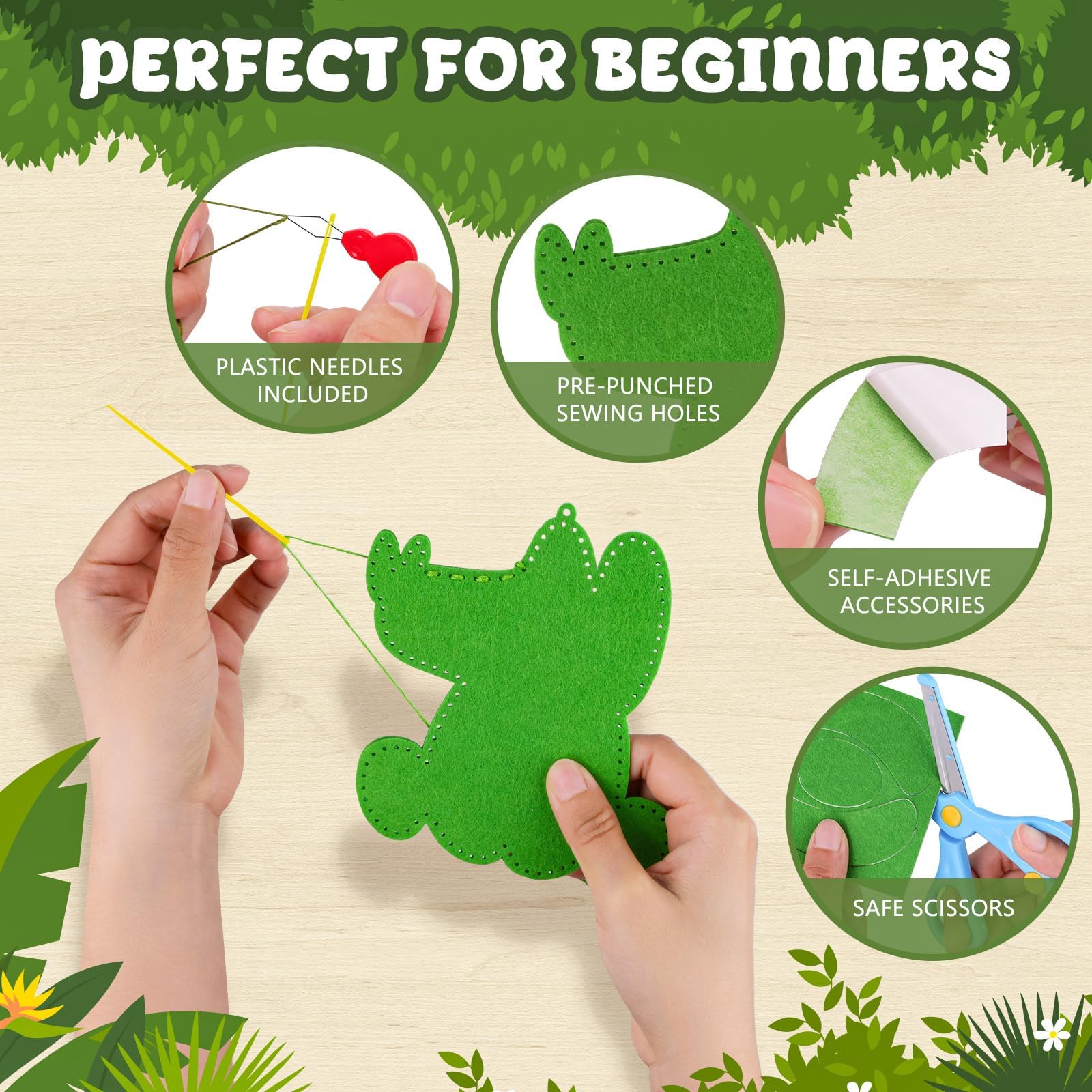 Garma kit with needles and threads for safe, beginner-friendly stitching practice