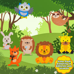 Finished animals with ribbons ready to hang as decorations